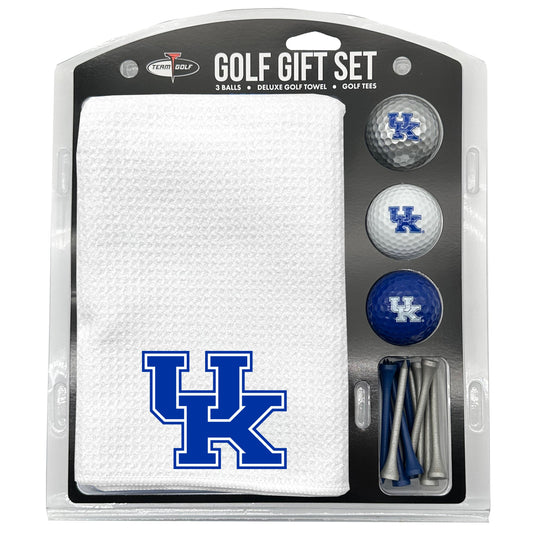 Kentucky Wildcats White Microfiber Towel Golf Gift Set - Club Rehab