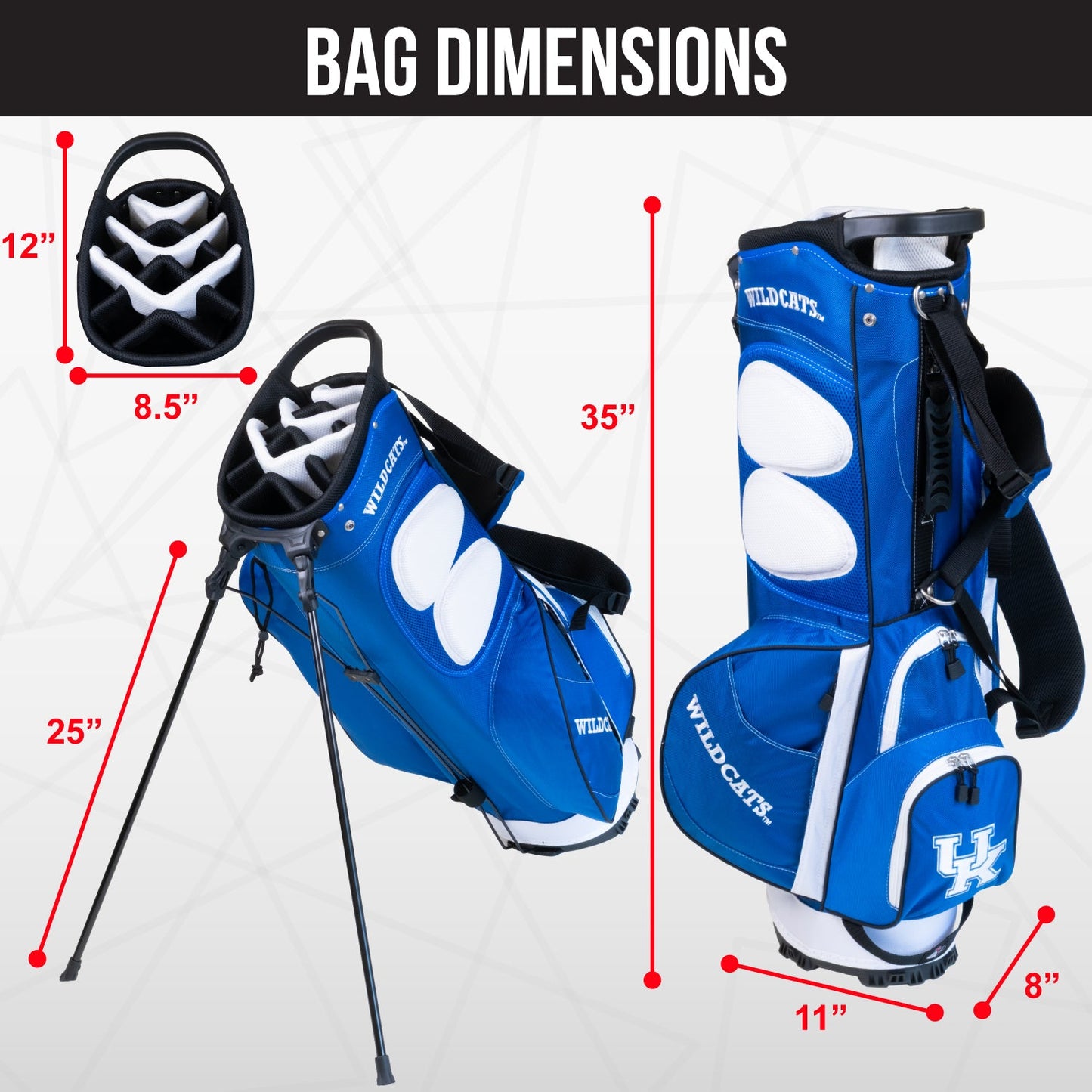 Kentucky Wildcats Fairway Stand Bag - Image 4 - Club Rehab