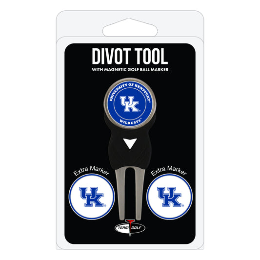 Kentucky Wildcats divot repair tool and three ball markers