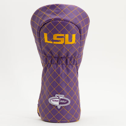 LSU Tigers Solid Quilted Driver Headcover, back view
