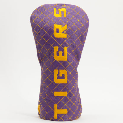 LSU Tigers Solid Quilted Driver Headcover, front view