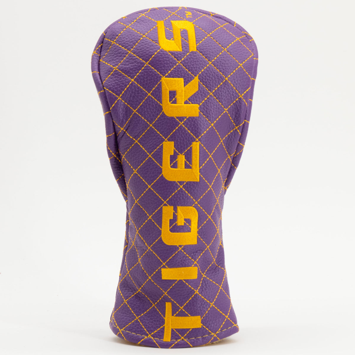 LSU Tigers Solid Quilted Fairway Headcover, front view