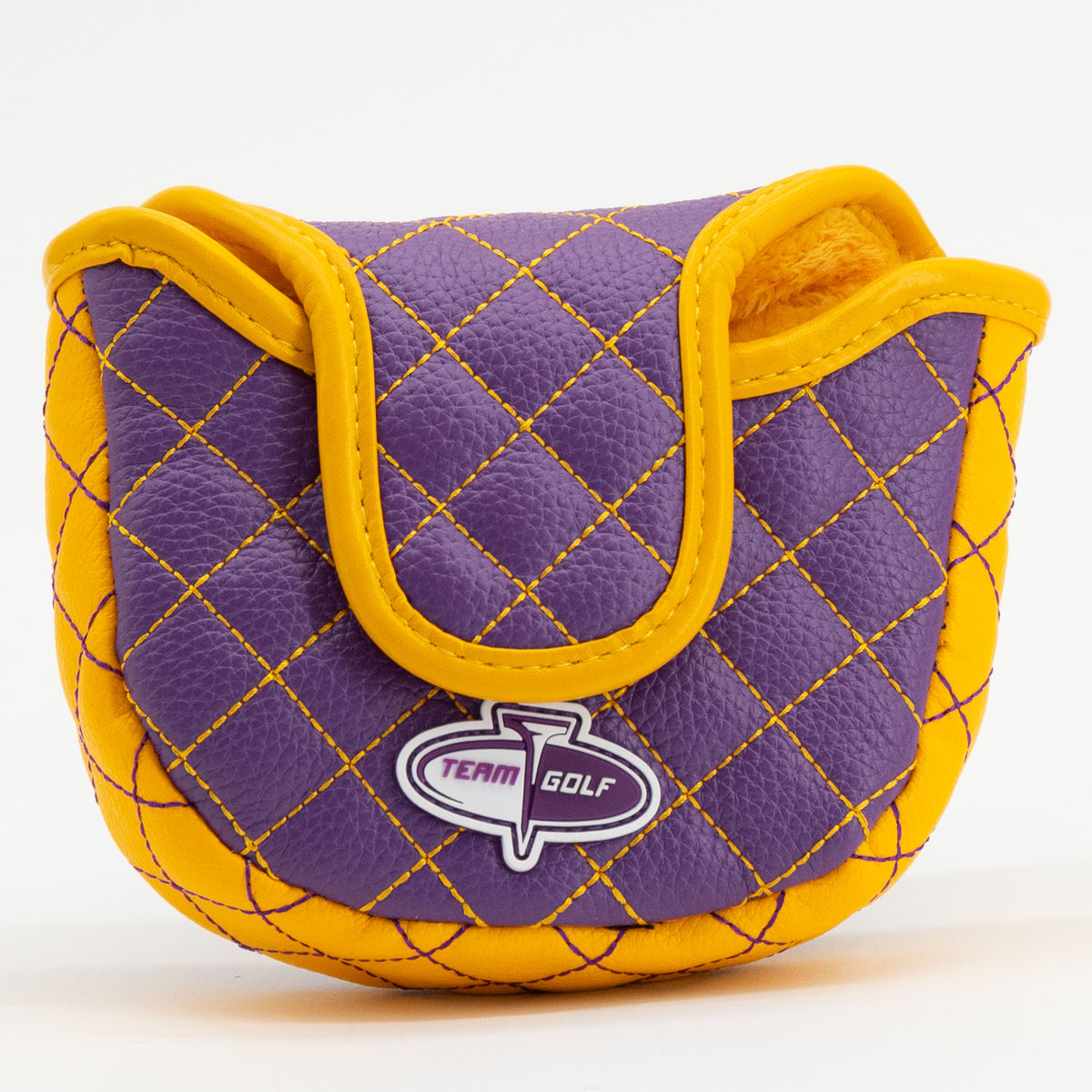 LSU Tigers Solid Quilted Mallet Putter Cover, back view