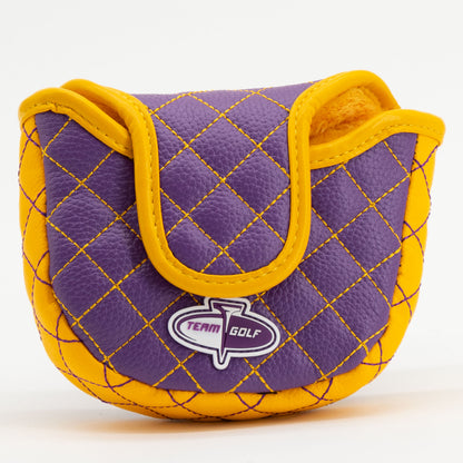 LSU Tigers Solid Quilted Mallet Putter Cover, back view