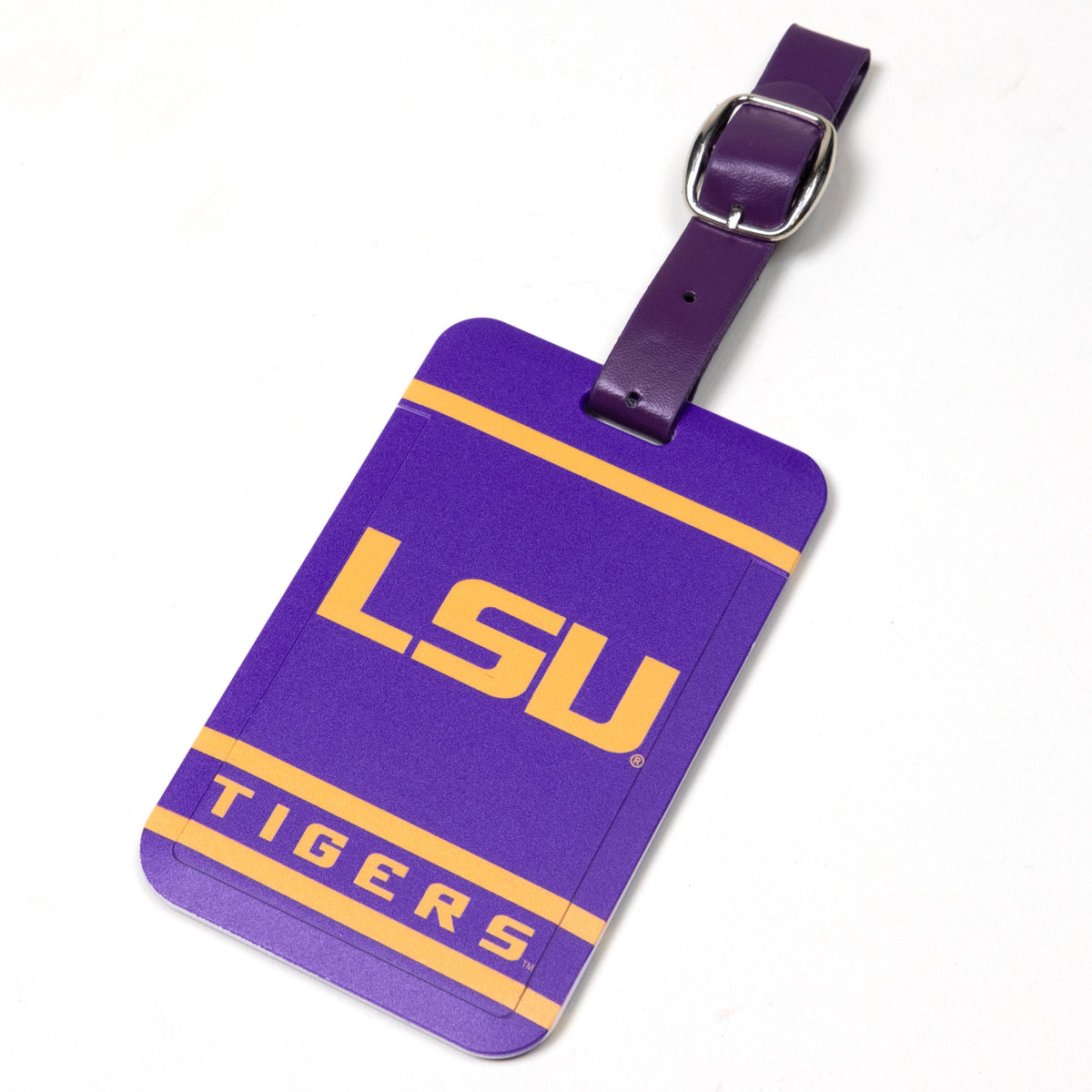 LSU Tigers plastic golf bag tag by Team Golf, product photo 1