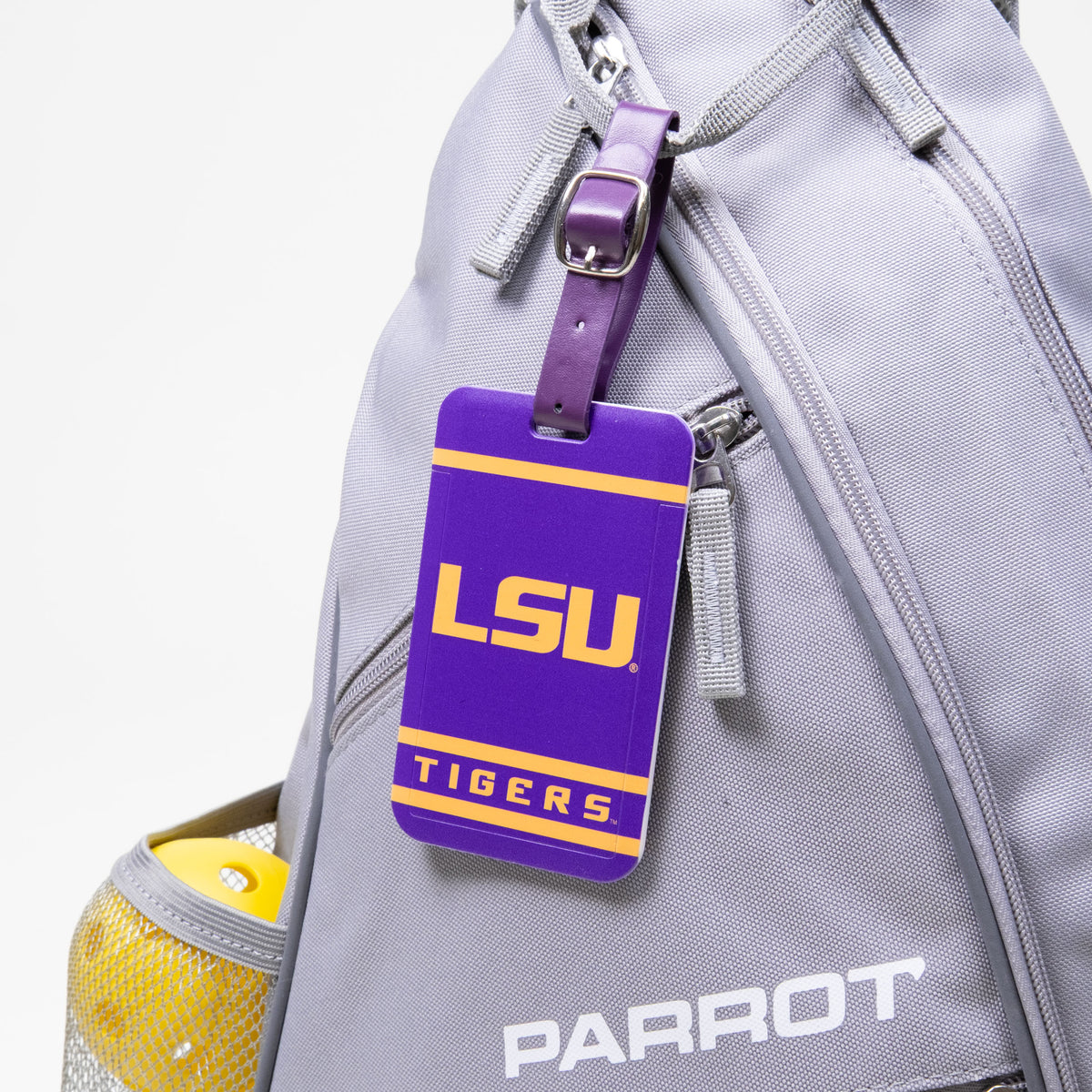 LSU Tigers plastic golf bag tag by Team Golf, product photo 3