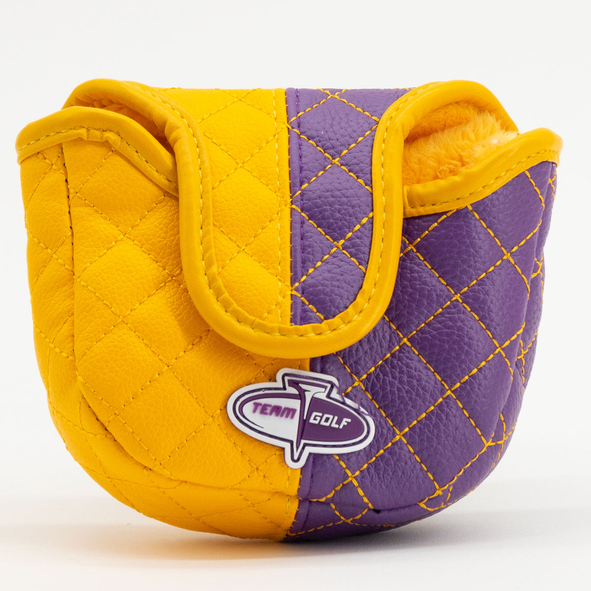 LSU Tigers Split Quilted Mallet Putter Cover, back view