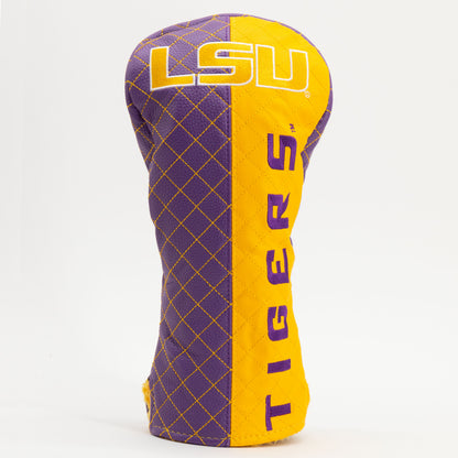 LSU Tigers Split Quilted Driver Headcover, front view