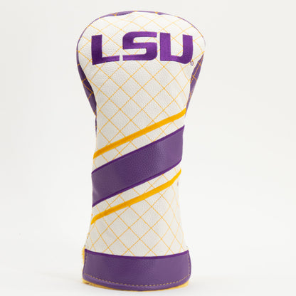 LSU Tigers Striped Quilted Driver Headcover, front view
