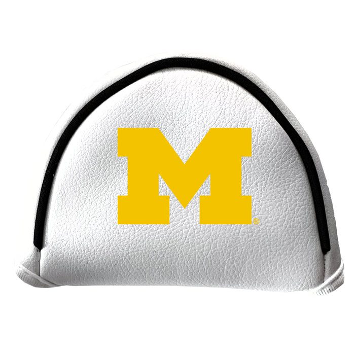 Michigan Wolverines Vintage White Printed Mallet Putter Headcover