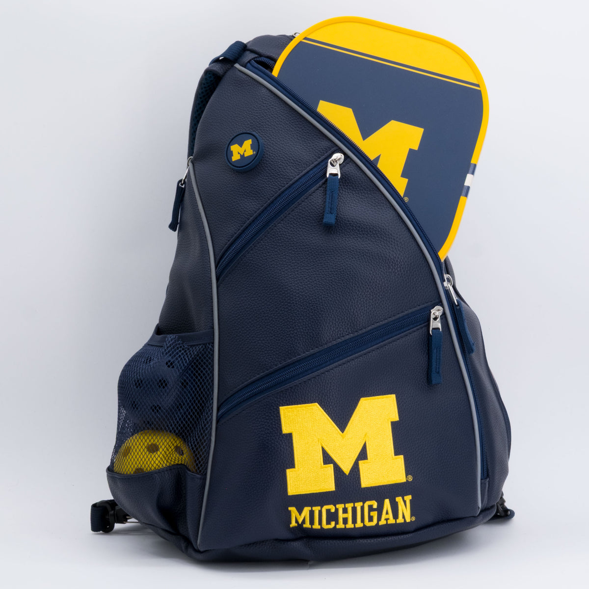 Michigan Wolverines PU leather backpack by Team Golf, view 4