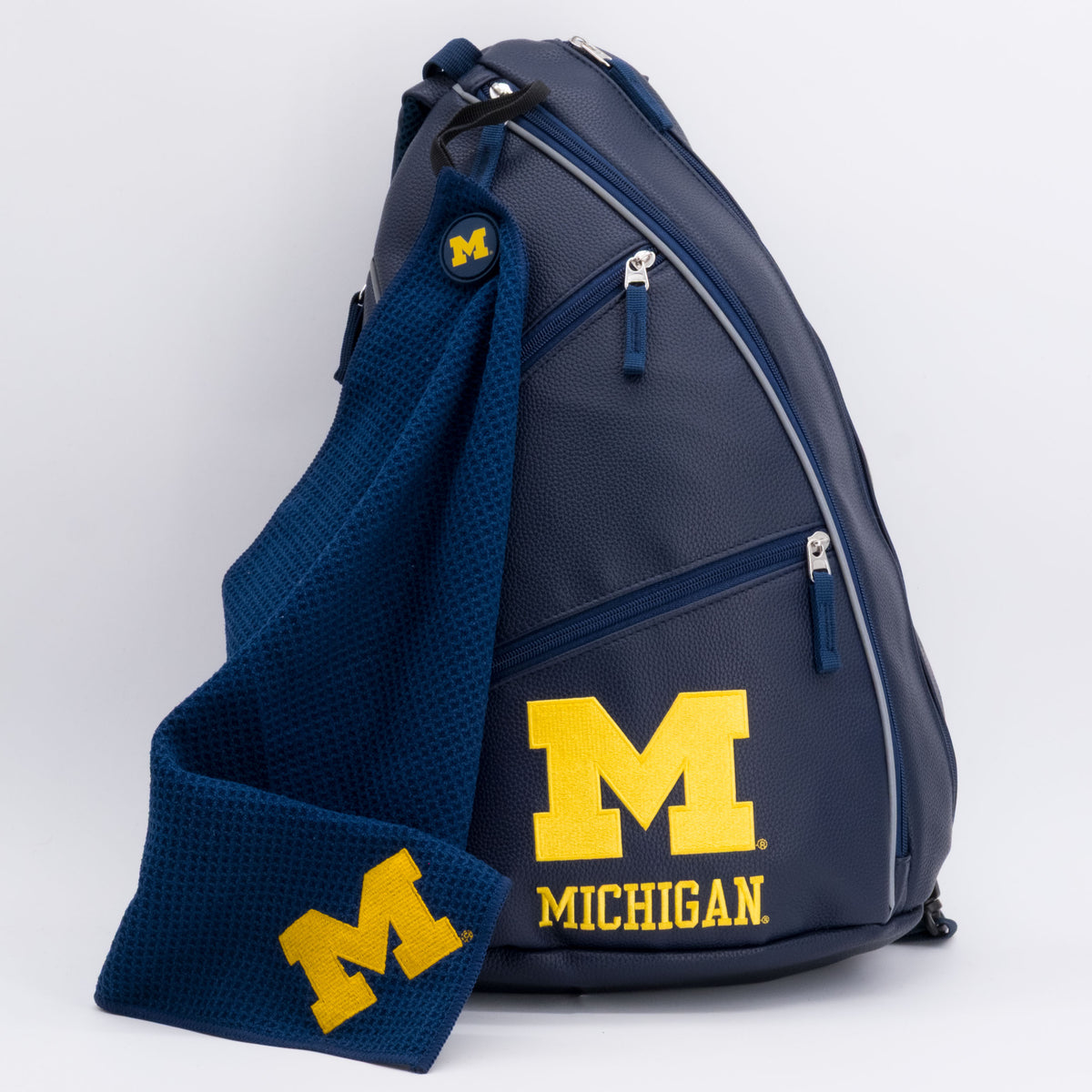 Michigan Wolverines PU leather backpack by Team Golf, view 8