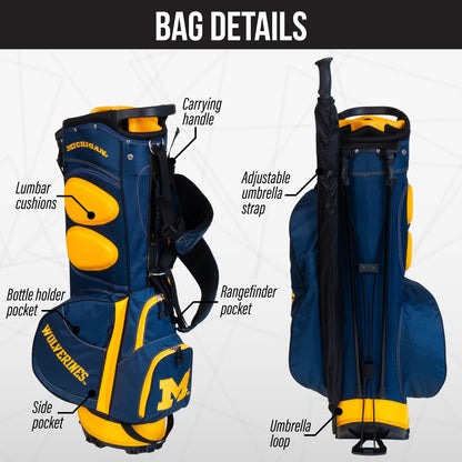 Michigan Wolverines Fairway Stand Bag - Image 2 - Club Rehab