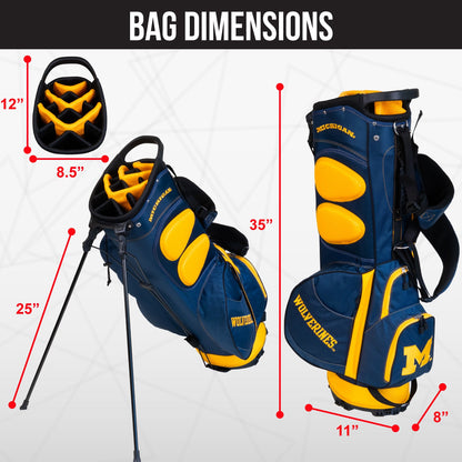 Michigan Wolverines Fairway Stand Bag - Image 4 - Club Rehab