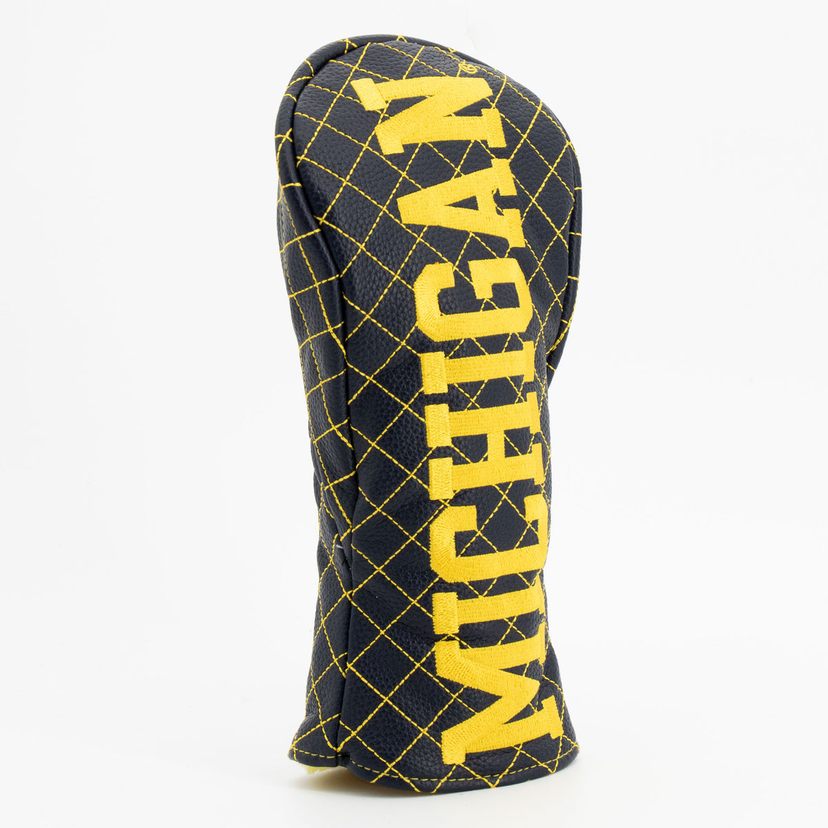 Michigan Wolverines Solid Quilted Fairway Headcover, angled view