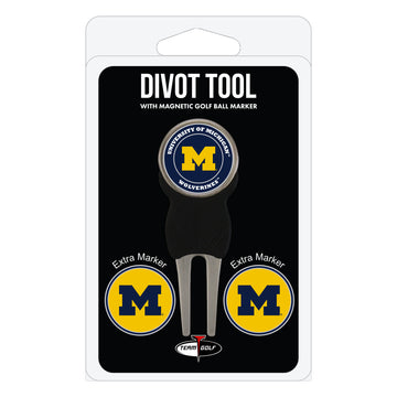 Michigan Wolverines Divot Tool + 3 Ball Markers