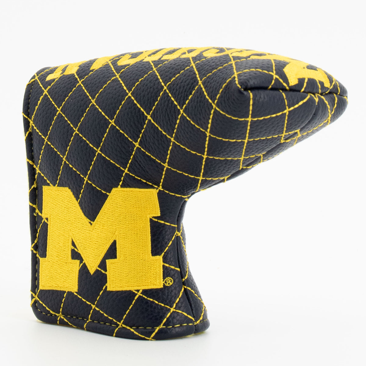 Michigan Wolverines Solid Quilted Blade Putter Headcover