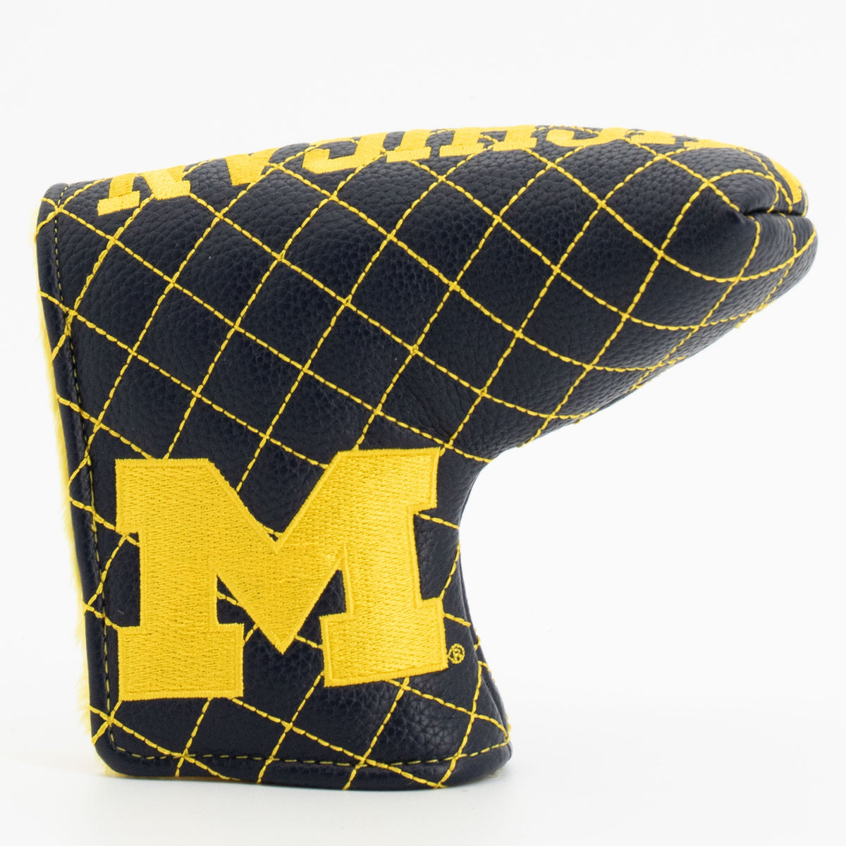 Michigan Wolverines Solid Quilted Blade Putter Headcover