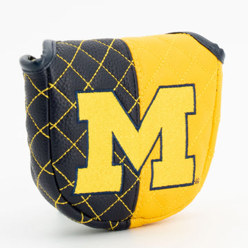 Michigan Wolverines Split Quilted Mallet Putter Cover