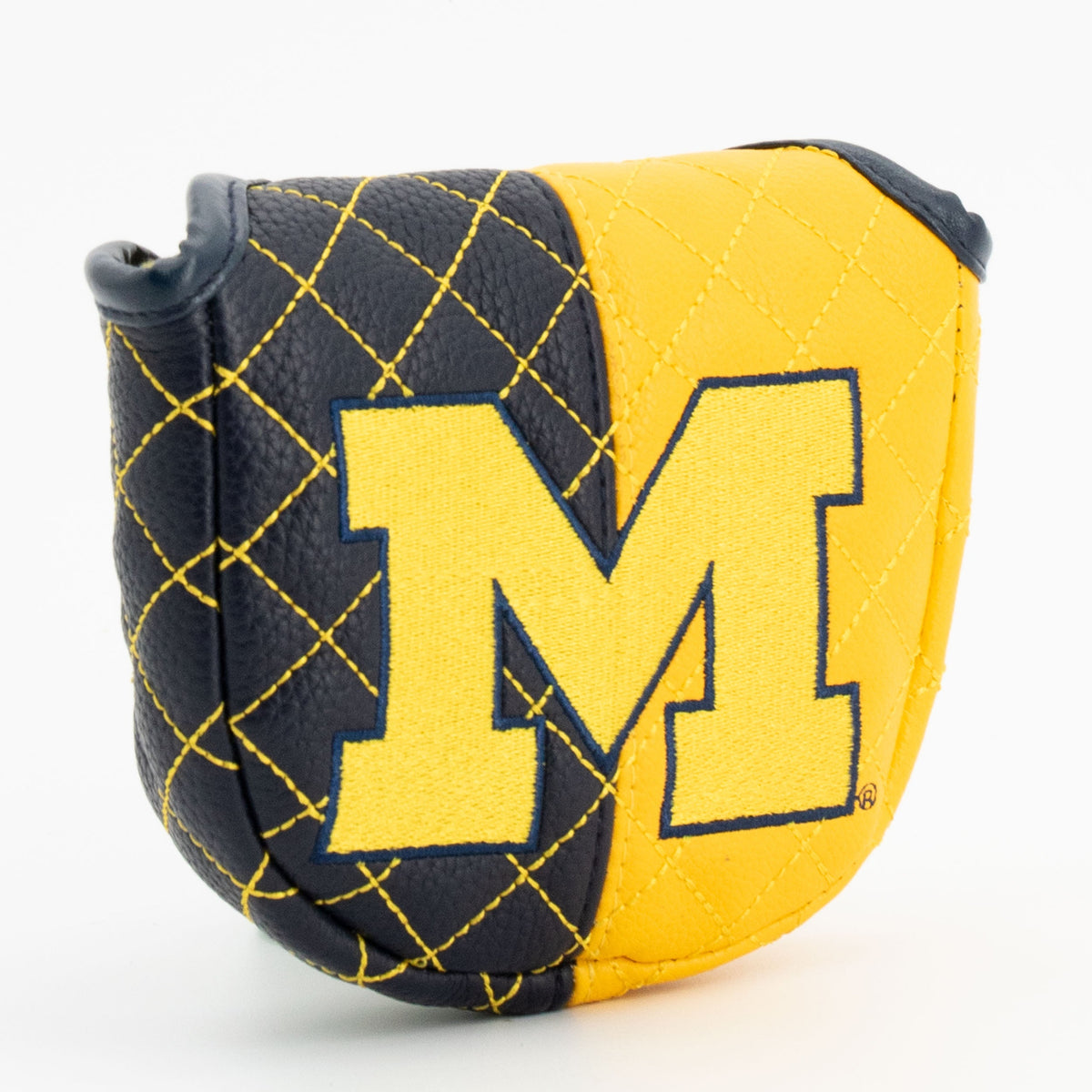 Michigan Wolverines Split Quilted Mallet Putter Headcover - golf headcover product images