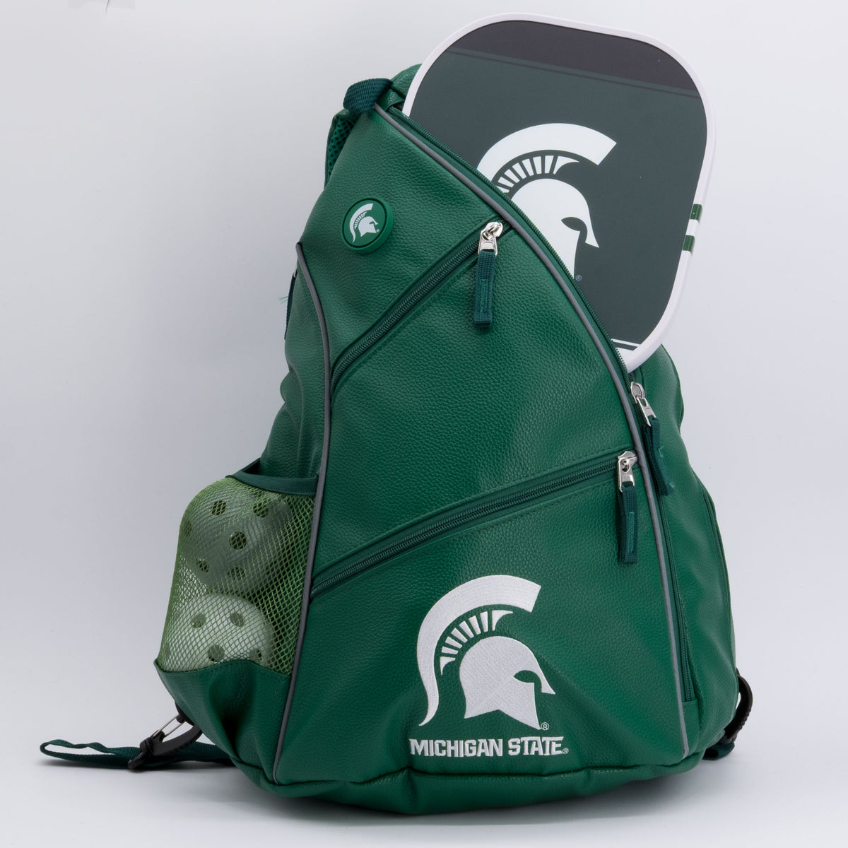 Michigan State Spartans PU leather backpack by Team Golf, view 4