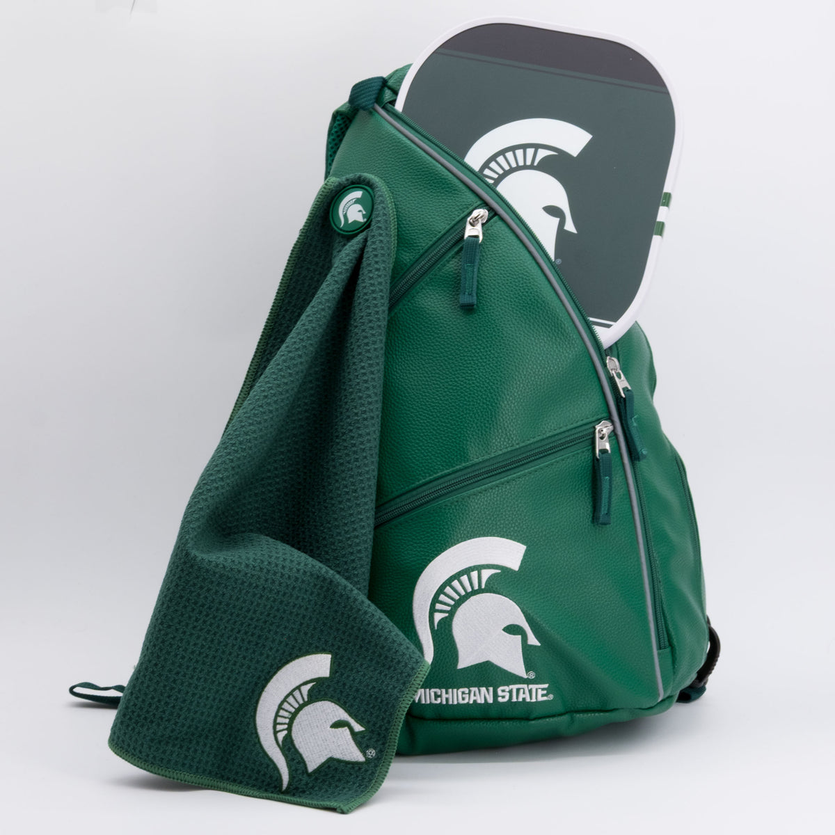 Michigan State Spartans PU leather backpack by Team Golf, view 5