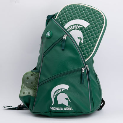 Michigan State Spartans PU leather backpack by Team Golf, view 6