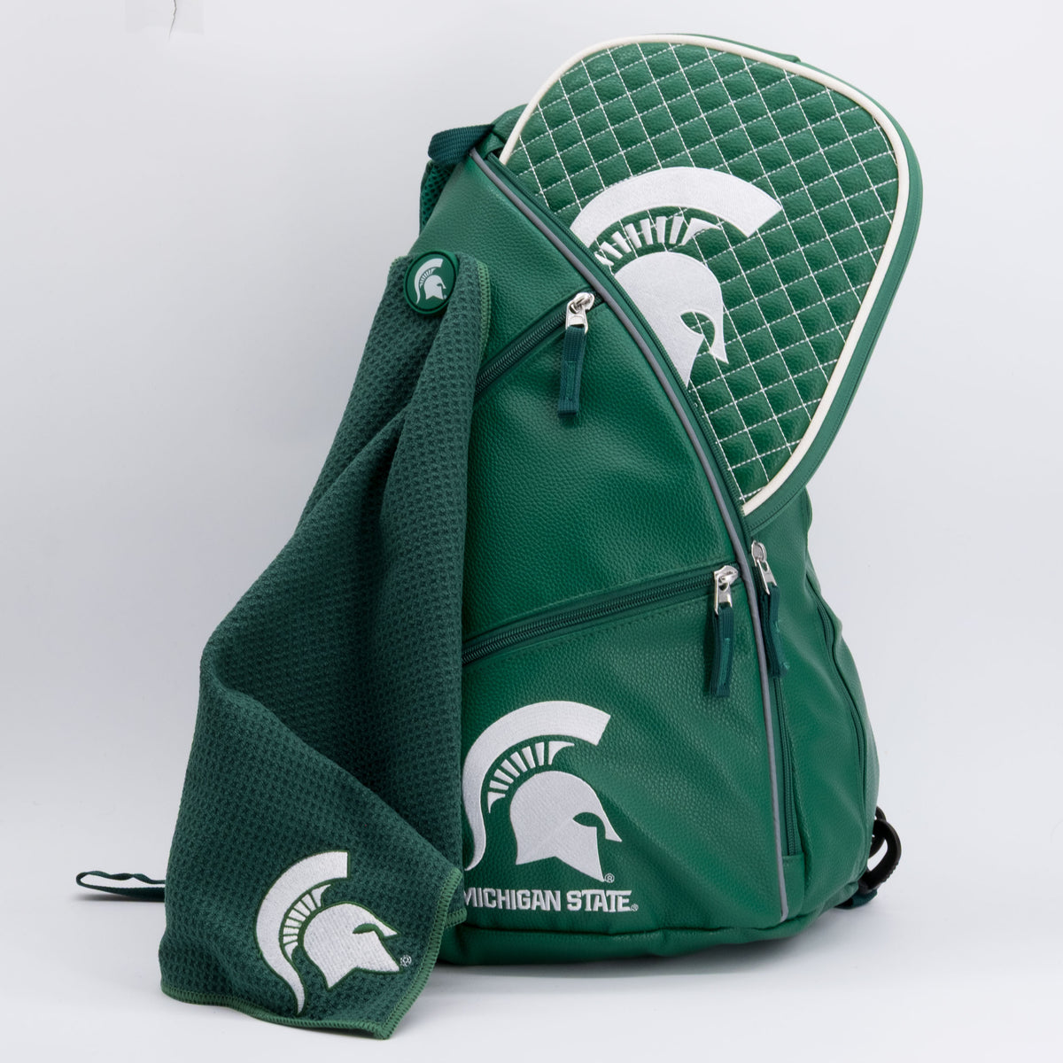Michigan State Spartans PU leather backpack by Team Golf, view 7