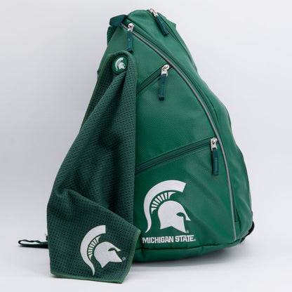Michigan State Spartans PU leather backpack by Team Golf, view 8