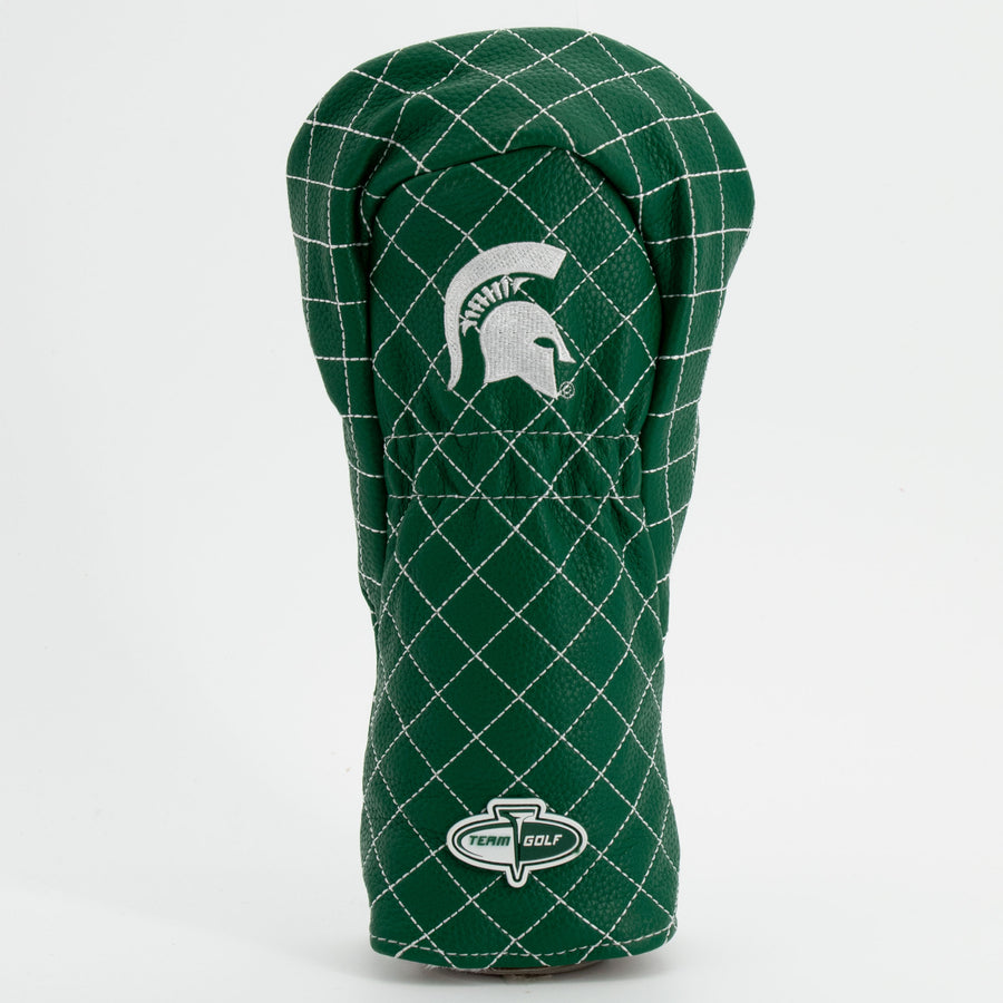 Michigan State Spartans solid quilted fairway cover, back view
