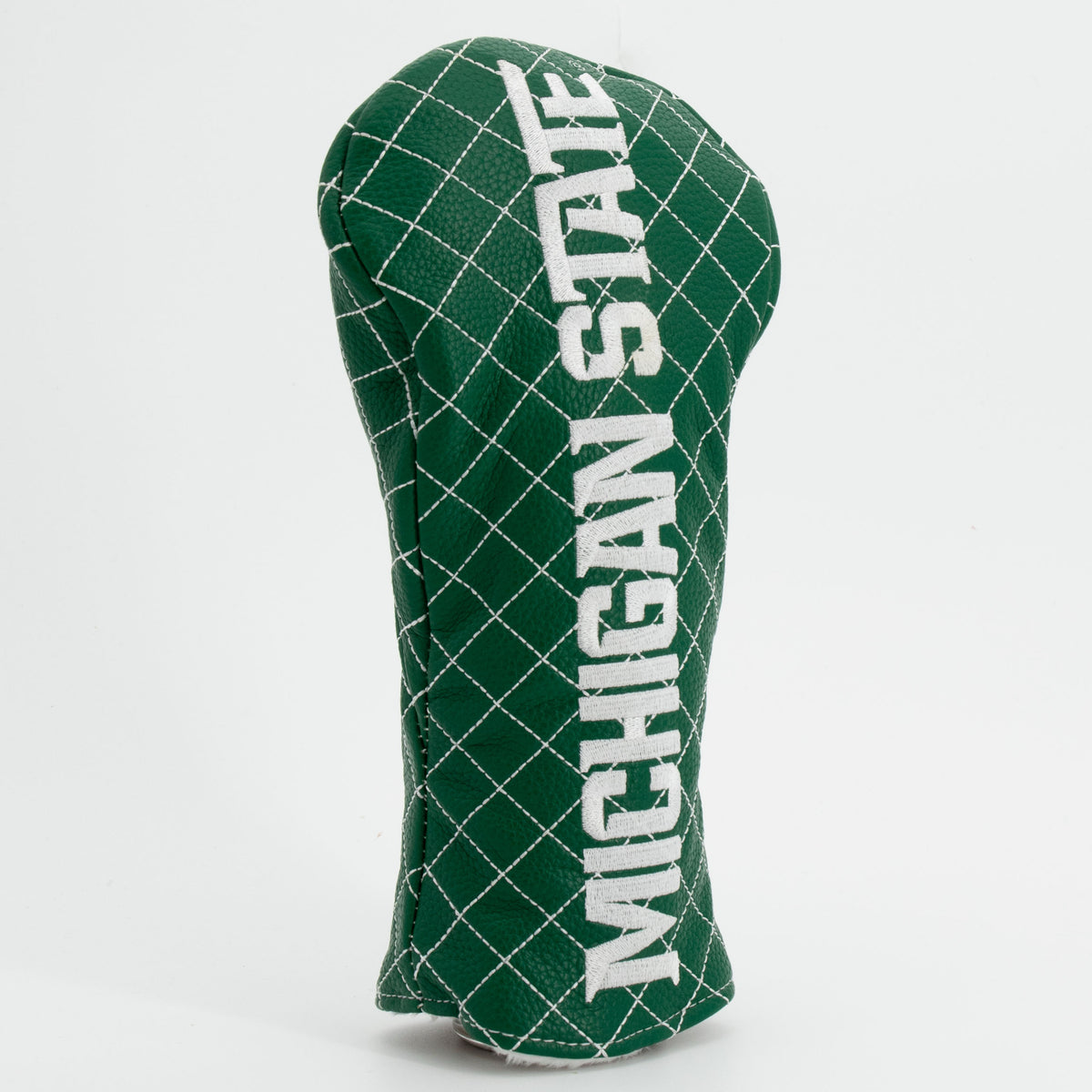 Michigan State Spartans Solid Quilted Fairway Headcover, angled view