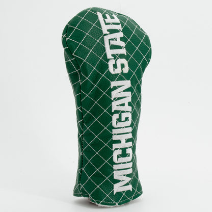 Michigan State Spartans Solid Quilted Fairway Headcover, angled view