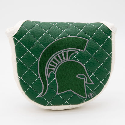 Michigan State Spartans Solid Quilted Mallet Putter Cover, front view