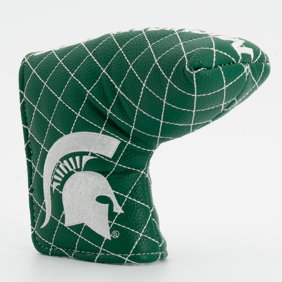 Michigan State Spartans Solid Quilted Blade Putter Cover, angled view