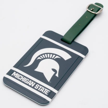 Michigan State Spartans plastic golf bag tag by Team Golf, product photo 1