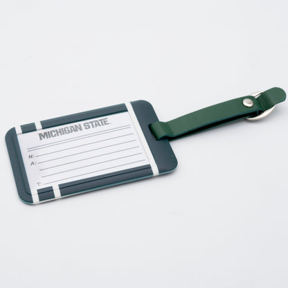 Michigan State Spartans plastic golf bag tag by Team Golf, product photo 2