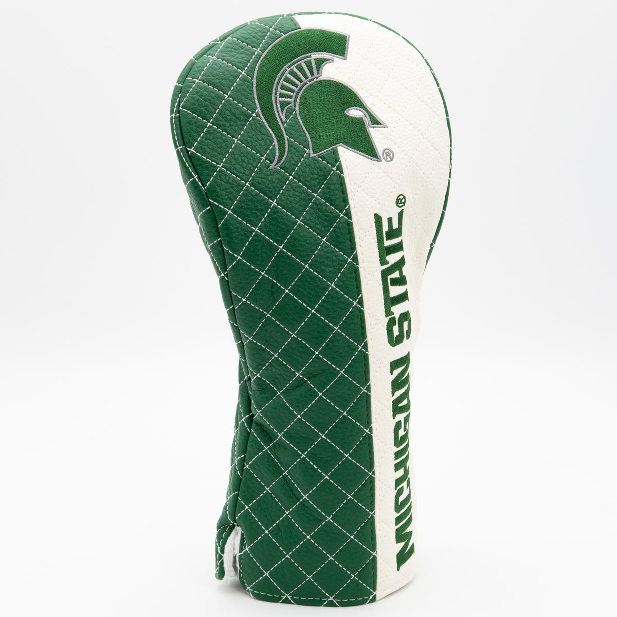 Michigan State Spartans Split Quilted Driver Headcover, angled view