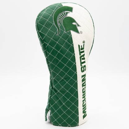 Michigan State Spartans Split Quilted Driver Headcover, angled view