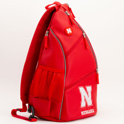 Nebraska Cornhuskers PU leather backpack by Team Golf, view 3