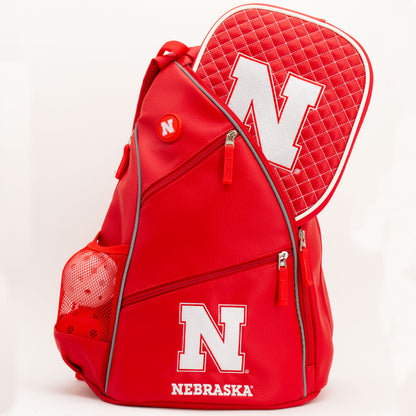 Nebraska Cornhuskers PU leather backpack by Team Golf, view 5