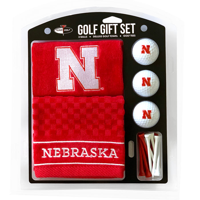 Nebraska Cornhuskers Embroidered Towel Golf Gift Set