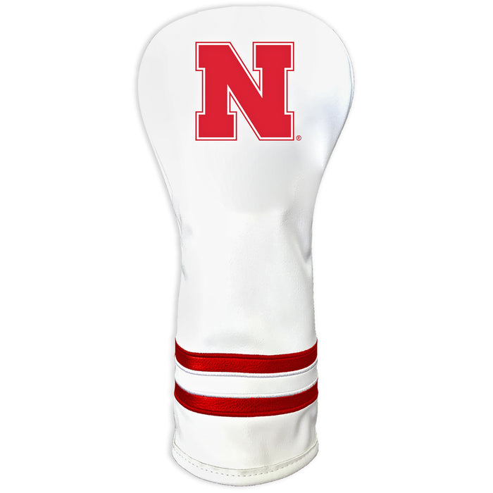 Nebraska Cornhuskers Vintage White Printed Fairway Headcover