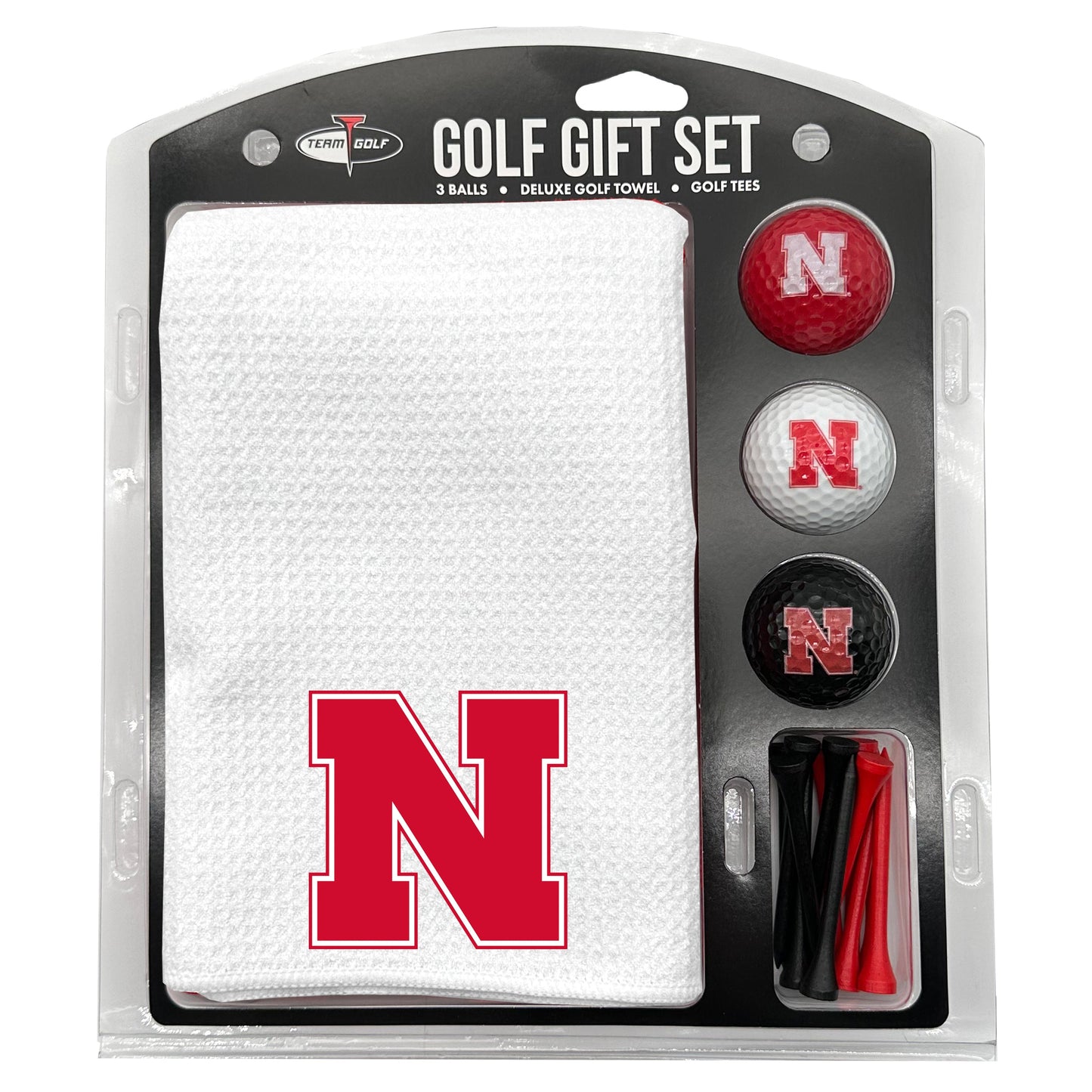 Nebraska Cornhuskers White Microfiber Towel Golf Gift Set - Club Rehab