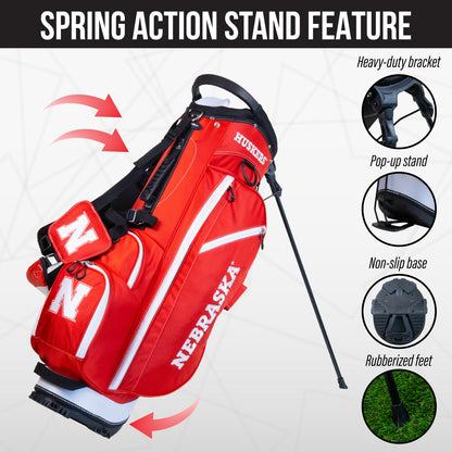 Nebraska Cornhuskers Fairway Stand Bag - Image 5 - Club Rehab