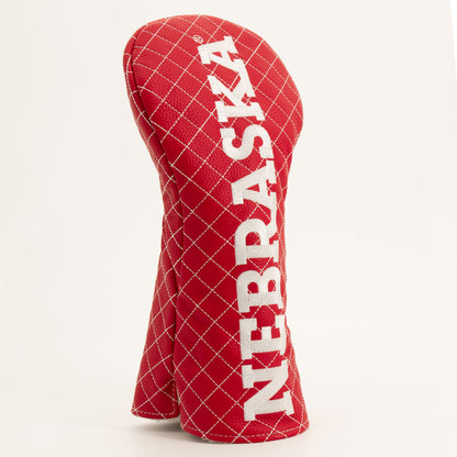Nebraska Cornhuskers Solid Quilted Driver Headcover, angled view