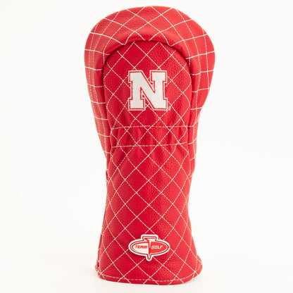 Nebraska Cornhuskers Solid Quilted Fairway Headcover, back view