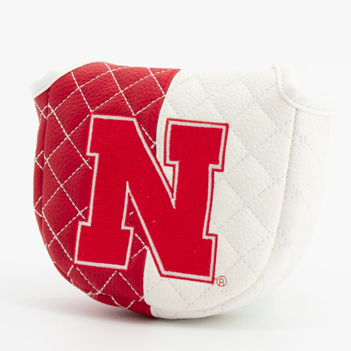 Nebraska Cornhuskers Split Quilted Mallet Putter Cover, angled view