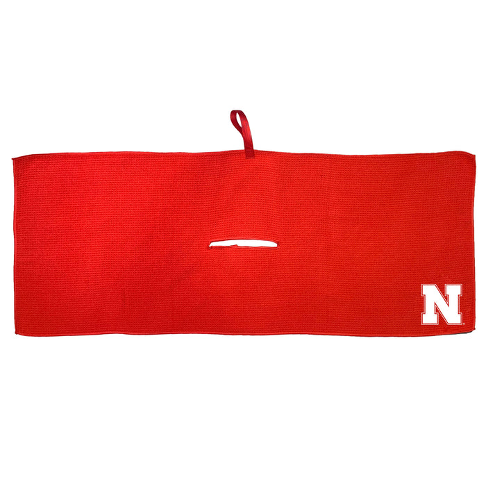 Nebraska Cornhuskers 16 x 40 microfiber golf towel with team logo
