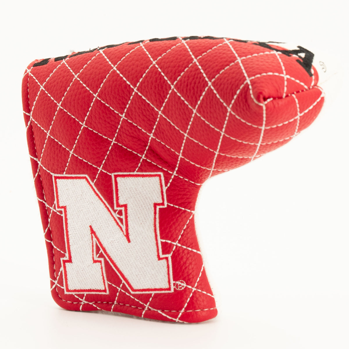 Nebraska Cornhuskers Split Quilted Blade Putter Cover, angled view
