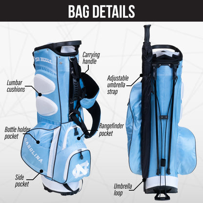 North Carolina Tar Heels Fairway Stand Bag - Image 2 - Club Rehab